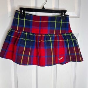 Hollister School Girl Y2K Legally Clueless Preppy Mini Pleated Plaid Micro Skirt